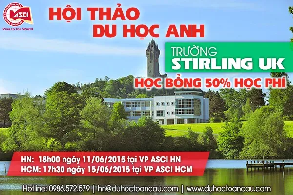 Hội thảo Du học Anh trường Đại học Stirling và Newcastle, UK