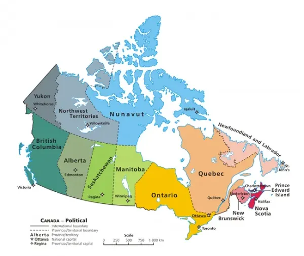 Tổng quan về các vùng tại Canada
