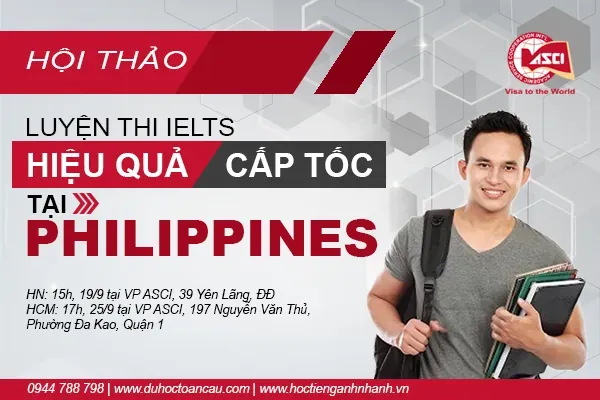 Hội thảo “Luyện thi IELTS hiệu quả, cấp tốc tại Philippines”