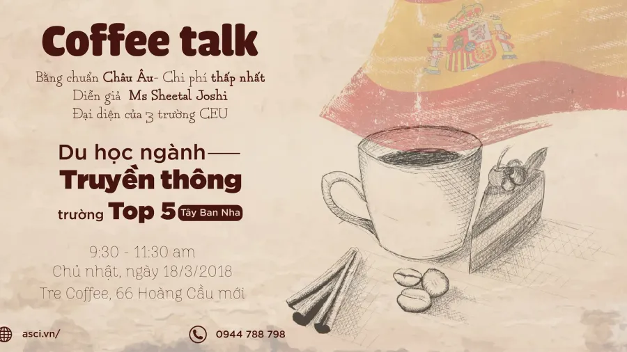 Coffee talk “Du học ngành Truyền thông tại trường top 5 Tây Ban Nha”